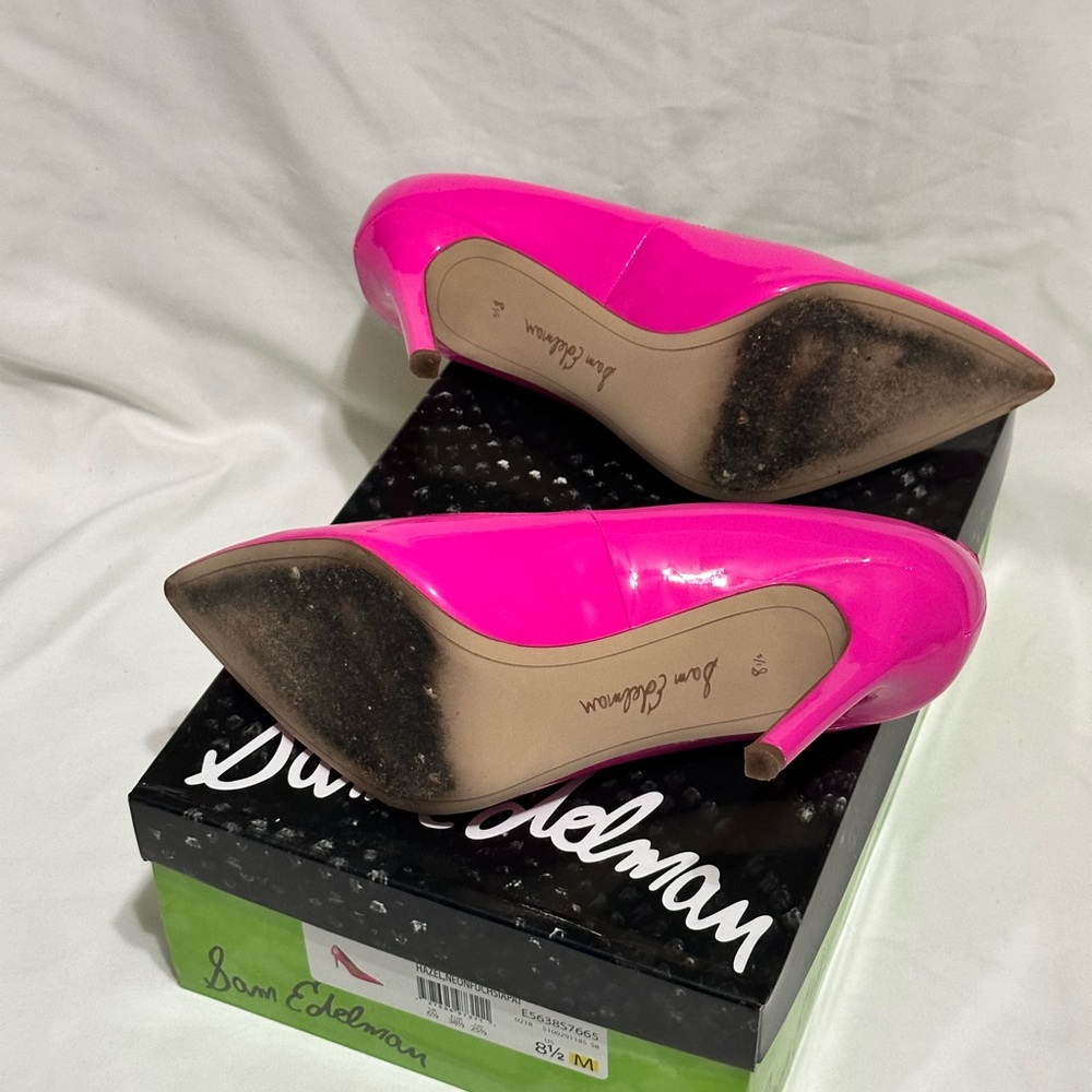 Sam Edelman Neon Fuchsia Heels - Picture 5 of 10
